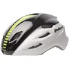 Image de POLISPORT 8739800002 - Casque de vélo Aero-R pour Homme et Femme Taille Ajustable L (58-61cm) avec visière Amovible et Certification CE en Couleur Blanc Mat/Noir Brillant/Jaune Fluor