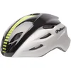 Image de POLISPORT 8739800006 - Casque de vélo Aero-R pour Homme et Femme réglable Taille M (55-58cm) avec visière Amovible et Certification CE en Couleur Blanc Mat/Noir Brillant/Jaune Fluor