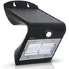 Image de ASLO - Projecteur Led Solaire noir 3.2W 400 Lm Spot LED Détecteur de mouvements 3 fonctions IP65 Etanche Anti-UV