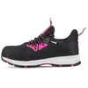 Image de VITO - Chaussures de Sécurité Femme S1P SRA - Baskets de Travail Légères et Respirantes - Coque Composite - Pointure 40 - Norme ISO 20345 - Noir et Rose (438g)