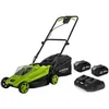 Image de VITO - Tondeuse à Gazon 20V + 2 Batteries Lithium 4.0Ah Chargeur Double Bac 30L Gazon 500m2