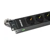 Image de Phasak - Regleta Rack 19" 1U 8 Tomas 16A 3500W 250V Negra 1,5m