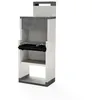 Image de TUOZI - Barbecue fixe pour charbon modèle VENIT FLEX PLUS HOTTE [F] (Gris/Blanc - 78 x 47 x 197 cm) REF: T00132 - Parfait pour grillades extérieures