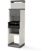Image de TUOZI - Barbecue fixe pour bois et charbon modèle VENIT FLEX HOTTE (Gris/Blanc - 59 x 47 x 197 cm) REF: T00154 - Conception robuste et durable