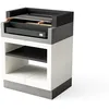Image de MAESTRO FERRETERO TUOZI - Barbecue Fixe pour Bois et Charbon modèle KITAWAY Grill (Gris/Blanc - 84 x 63 x 115 cm) REF: T00161 - Cuisson optimale, idéal Jardin