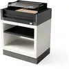 Image de MAESTRO FERRETERO TUOZI - Barbecue Fixe pour Bois et Charbon modèle KITAWAY Grill (Gris/Blanc - 94 x 63 x 115 cm) REF: T00171 - Résistant et Design Moderne