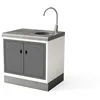 Image de MAESTRO FERRETERO TUOZI Module KITAWAY Évier + double porte pour barbecue de chantier préfabriqué (84 x 63 x 63 cm) Utilisation en extérieur
