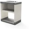 Image de TUOZI - Module de support PLAN/VENIT Electric 78 pour barbecue de chantier préfabriqué (blanc, gris, 78 x 47 x 47 cm) - Utilisation en extérieur