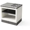 Image de MAESTRO FERRETERO TUOZI - Module de support pour plan de travail KITAWAY Gaz pour barbecue de chantier préfabriqué (Blanc, Gris, 84 x 63 x 63 cm) - Utilisation en extérieur