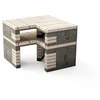 Image de MOVELAR - Module d'angle California Plus XL pour barbecue préfabriqué (blanc, gris, 107 x 64 x 64 cm) - Utilisation en extérieur