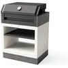 Image de MAESTRO FERRETERO TUOZI - Barbecue Fixe pour Bois et Charbon modèle KITAWAY Grill OTTE (Gris/Blanc - 84 x 63 x 115 cm) REF: T00316 - Design Moderne et Fonctionnel