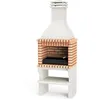Image de MOVELAR - Barbecue préfabriqué à bois et charbon en béton réfractaire modèle Nevada Plus XL (Gris, Orange - 86,5 x 60 x 238 cm) REF: 3534/8 - Cuisine extérieure compacte pour jardin, terrasse ou patio
