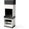 Image de MAESTRO FERRETERO TUOZI - Barbecue Fixe pour Bois et Charbon modèle KITAWAY (Gris/Blanc - 84 x 63 x 237 cm) REF: T00434 - Conception Robuste et Durable