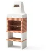 Image de MOVELAR - Barbecue préfabriqué à bois et charbon en béton réfractaire modèle Nazca 70 (Beige, Orange - 86,5 x 58 x 240 cm) REF: M00494 - Cuisine extérieure compacte pour jardin, terrasse ou patio