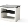 Image de MAESTRO FERRETERO TUOZI - Module de support KITAWAY pour barbecue préfabriqué (blanc, gris, 84 x 63 x 63 cm) - Utilisation en extérieur