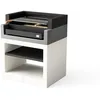 Image de MAESTRO FERRETERO TUOZI - Barbecue Fixe pour Bois et Charbon modèle KITAWAY Grill (Gris/Blanc - 84 x 63 x 101 cm) REF: T00573 - Résistant et performant extérieur