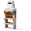 Image de MOVELAR - Barbecue préfabriqué à bois et charbon de bois en béton réfractaire modèle Bailen Plus (Gris, Orange - 86,5 x 58 x 220 cm) REF: M00519 - Barbecue d’extérieur avec cheminée fixe pour jardin