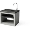 Image de MAESTRO FERRETERO TUOZI Mudule Kitaway Pure Origin avec évier et robinet pour barbecue de chantier préfabriqué Gris 84 x 63 x 63 cm Utilisation en extérieur