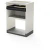 Image de TUOZI - Barbecue fixe pour charbon modèle VENIT FLEX (Gris/Blanc - 78 x 47 x 106 cm) REF: T00682 - Parfait pour grillades savoureuses
