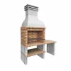 Image de MOVELAR - Barbecue préfabriqué à bois et charbon en béton réfractaire modèle Paellero Ondara 85 (Gris, Orange - 178 x 70 x 255 cm) REF: 3915 - Cuisine extérieure pour jardin ou patio