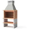 Image de MOVELAR - Barbecue préfabriqué à bois et charbon en béton réfractaire modèle Paellero Calpe 105 (Gris, Orange - 120 x 70 x 250 cm) REF: 3920 - Cuisine extérieure pour jardin ou patio