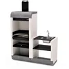 Image de TUOZI - Barbecue fixe pour bois et charbon modèle SUD PLUS Support Évier et Robinet (Blanc, Gris, Noir - 162 x 60 x 220 cm) REF: 4340 - Pratique et robuste