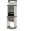 Image de MAESTRO FERRETERO TUOZI - Barbecue Fixe pour Bois et Charbon modèle Plan 0 Max (Gris/Blanc - 59 x 47 x 203 cm) REF: T00874 - Grande résistance, Parfait Jardin terrasse