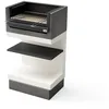 Image de MAESTRO FERRETERO TUOZI - Barbecue Fixe pour Bois et Charbon modèle KITAWAY Mini Grill (Gris/Blanc - 63 x 41,5 x 110 cm) REF: T00979 - Parfait pour Petits espaces