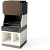 Image de TUOZI - Barbecue fixe pour bois et charbon modèle KITAWAY La Valenciana (Gris/Blanc - 100 x 100 x 220 cm) REF: T01091 - Parfait pour jardin et terrasse