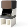 Image de TUOZI - Barbecue fixe pour bois et charbon modèle KITAWAY La Valenciana (Gris/Blanc - 100 x 100 x 220 cm) REF: T01094 - Résistant et efficace extérieur