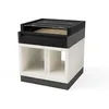 Image de TUOZI - Barbecue fixe pour bois et charbon modèle KITAWAY GRILL La Valenciana (Gris/Blanc - 100 x 100 x 113,5 cm) REF: T01097 - Grande surface de cuisson
