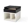 Image de MAESTRO FERRETERO TUOZI - Barbecue Fixe pour Bois et Charbon modèle KITAWAY Grill La Valenciana (Gris/Blanc - 100 x 100 x 86 cm) REF: T01100 - Idéal pour Barbecue Convivial