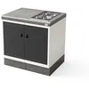 Image de MAESTRO FERRETERO TUOZI - Module de support pour plan de travail KITAWAY Gaz pour barbecue de chantier préfabriqué (Blanc, Gris, 84 x 63 x 63 cm) - Utilisation en extérieur