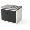 Image de MAESTRO FERRETERO TUOZI - Module de support pour plan de travail KITAWAY Gaz pour barbecue de chantier préfabriqué (Blanc, Gris, 84 x 63 x 63 cm) - Utilisation en extérieur