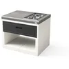 Image de MAESTRO FERRETERO TUOZI - Module de support pour plan de travail KITAWAY Gaz pour barbecue de chantier préfabriqué (Blanc, Gris, 84 x 63 x 63 cm) - Utilisation en extérieur