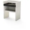 Image de TUOZI - Barbecue fixe pour charbon modèle VENIT FLEX (Gris/Blanc - 78 x 47 x 95 cm) REF: 8060 - Robuste, design moderne extérieur