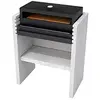 Image de MAESTRO FERRETERO TUOZI - Barbecue Fixe pour Charbon modèle VENIT Flex (Gris/Blanc - 78 x 47 x 95 cm) REF: 8062 - Idéal Barbecue Convivial extérieur