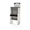 Image de MAESTRO FERRETERO TUOZI - Barbecue Fixe pour Charbon modèle VENIT Flex Plus HOTTE (Gris/Blanc - 78 x 47 x 185 cm) REF: 8065 - Design Moderne et résistant