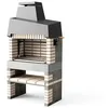 Image de MAESTRO FERRETERO MOVELAR - Barbecue préfabriqué à Bois et Charbon en béton réfractaire modèle California Plus XL (Gris, Beige - 110 x 64 x 225 cm) REF: M00137 - Barbecue extérieur avec Grille INOX