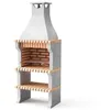 Image de MOVELAR - Barbecue préfabriqué à bois et charbon de bois en béton réfractaire modèle Alcoa XL (Gris, Orange - 86,5 x 58 x 225 cm) REF: 3413/4 - Barbecue de jardin avec foyer fixe pour extérieur