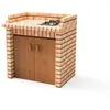 Image de MOVELAR - Module Luxor - Module gaz pour barbecue préfabriqué (gris, orange, 94 x 70 x 70 cm) - Utilisation en extérieur