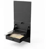 Image de MAESTRO FERRETERO TUOZI - Barbecue Mural Fixe pour Bois et Charbon modèle Wall iBBQ avec Plaque de Protection (Noir - 58,5 x 57 x 114 cm) REF: 4200/2 - Sécurisé et performant