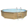 Image de Piscine béton effet bois Naturalis LDD L.4,93 x l.4,72 x h.1,43 m