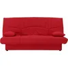 Image de Canapé convertible clic clac 3 places - Tissu Rouge - L 190 x P 92 cm - DREAM - Style Contemporain
