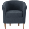 Image de Fauteuil en tissu EVE coloris gris foncé