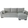 Image de Canapé dangle convertible réversible MAX - Méridienne avec coffre - Tissu gris clair - L 240 x P 143 x H 85 cm