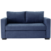 Image de Canapé droit convertible 2 places TOMMY coloris bleu