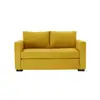 Image de Canapé droit convertible 2 places TOMMY coloris jaune