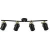 Image de LOTUS Spot de plafond 4 ampoules E14 IP20 Noir/doré