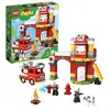 Image de LEGO 10903 Duplo Town La Caserne De Pompiers avec Jouet Camion, Lumière, Son et 2 Figurines, Jeu de Construction Enfants 2-5 Ans
